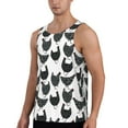 thumbnail image 2 of Daiia Retro Rooster Printed Men's Quick Dry Fit Muscle Tank Top Slim-Fit Tank Workout Tank Top Lightweight Sports Tank Top-Large, 2 of 7