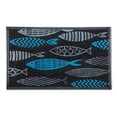thumbnail image 1 of Abbott Collections AB-35-RUBBER-6316 18 x 30 in. Fish School Doormat, Black & Blue, 1 of 1