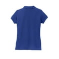 thumbnail image 6 of Port Authority Teen Female Regular Plain Short Sleeves Polo Royal Large, 6 of 6