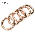 thumbnail image 3 of 36x25x5.5mm Round Zinc Alloy Spring Gate O Ring Snap Clip Buckle, Rose Gold 5 Pack, 3 of 5