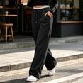 thumbnail image 6 of Tsivenald Sweatpants for Women Baggy Sweat Pants for Women Elastic Waist Drawstring with Pockets Casual Gym Lounge Workout Pants, 6 of 7