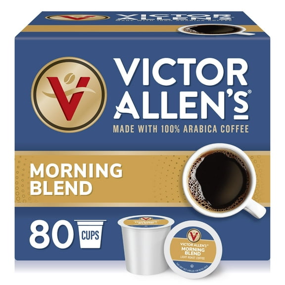 2 x - Victor Allen's Coffee Morning Blend, Light Roast, 80 Count, Single Serve Coffee Pods for Keurig K-Cup Brewers