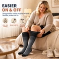 thumbnail image 6 of CAMBIVO Plus Size Compression Socks, Extra Wide Calf 15-20mmHg Knee High Support Stockings for Women Men, Swelling & Edema Relief, 2XL-4XL Black&Gray, 6 of 8