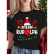 thumbnail image 1 of Playera de Mujer Navideña Alegre Equipo Rudolph-Camiseta con Diseño Divertido de Disfraz de Reno, 1 of 7