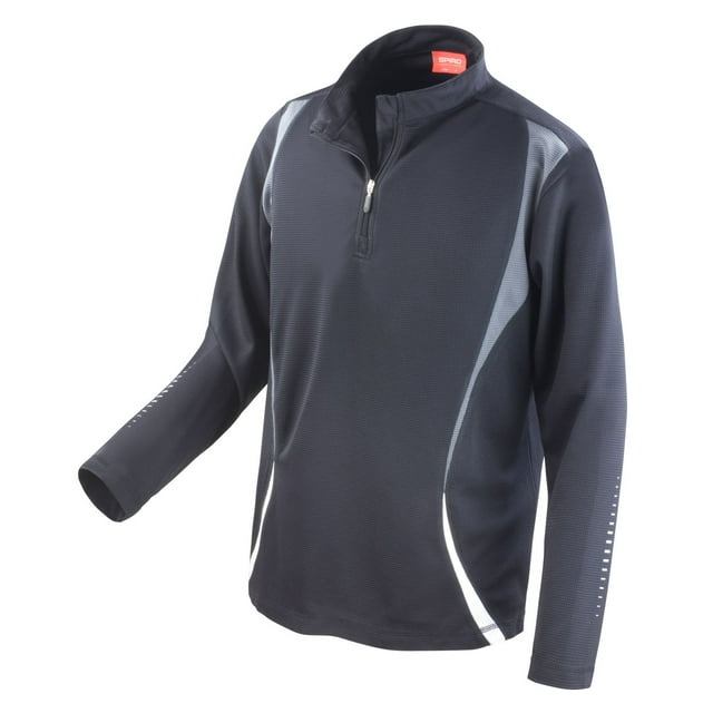Spiro - Camiseta Interior Deportiva Trial Entrenamiento para Adultos Unisex (Negro, Gris, Blanco)