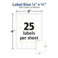thumbnail image 4 of Avery Removable Multi-Use Labels, Rectangular, 0.5 x 0.75 Inches, White (Pack of 18), 4 of 5