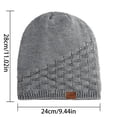 thumbnail image 2 of Baqcunre Beanies Hats Men, Women's Foldable Handmade Ear Warm Wool Cap Cotton Slouchy Hat Knitted Hat Windproof Cold Sweat Hat, Beanie for Women, Baby Beanie, 2 of 5