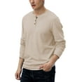 thumbnail image 2 of Anygrew Mens shirts Long Sleeve Henley Shirt Waffle Shirt for Men, 2 of 4