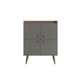 thumbnail image 1 of Manhattan Comfort Bogart Armoire d'Appoint Moderne Mi-Siècle de 45,5 Po en Gris et Nature, 1 of 3