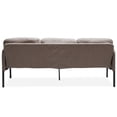 thumbnail image 3 of 3 Seater L-Shaped Sofa with Ottoman, Space-Saving Polyester Fabric Couch for Small Living Rooms, Bedrooms & Apartments - Beige, 3 of 8