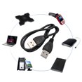thumbnail image 1 of Opolski Black USB 2.0 Male To Male Extension Connector Adapter Cable Data Cord 0.5m, 1 of 6