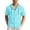 Sky Blue, variant on Wo-Fusoul Men's Lightweight Linen Short Sleeve Cardigan, Casual Summer Hooded Open Front Shirt Jacket, Breathable Loose Fit Thin Fabric for Spring and Vacation