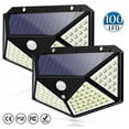 thumbnail image 2 of Laklulu - Juego de 2 focos solares con sensor de movimiento, luz solar de pared brillante de cuatro lados y 100 LED, 2 of 5