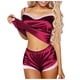thumbnail image 2 of Conjunto de pijama de 2 piezas para mujer, ropa de dormir Sexy, pantalones cortos de satén de seda, Top y pantalones cortos, Verano, 2 of 4
