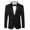 Black, variant on COOFANDY Men's Tuxedo Jacket Wedding Blazer One Button Dress Suit for Dinner Prom Party