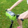thumbnail image 2 of Bolsa de manillar de bicicleta Bolsa de teléfono de bicicleta de moda Bolsa delantera de bicicleta impermeable para almacenamiento de bicicletas Ciclismo (Verde) Ormromra LN-2178, 2 of 4