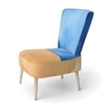 thumbnail image 2 of Designart "Blue & Orange Mixing Liquid Ink II" Upholstered Modern Accent Chair and Arm Chair, 2 of 5