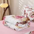 thumbnail image 5 of Erosebridal Cowgirl Floral Horse Zipper Twin Comforter Sets with Fitted Sheet and 2 Pillowcases for Girls, Country Western Print Zipper Bedding Set, Pink Reversible, 4 Pieces, 5 of 7