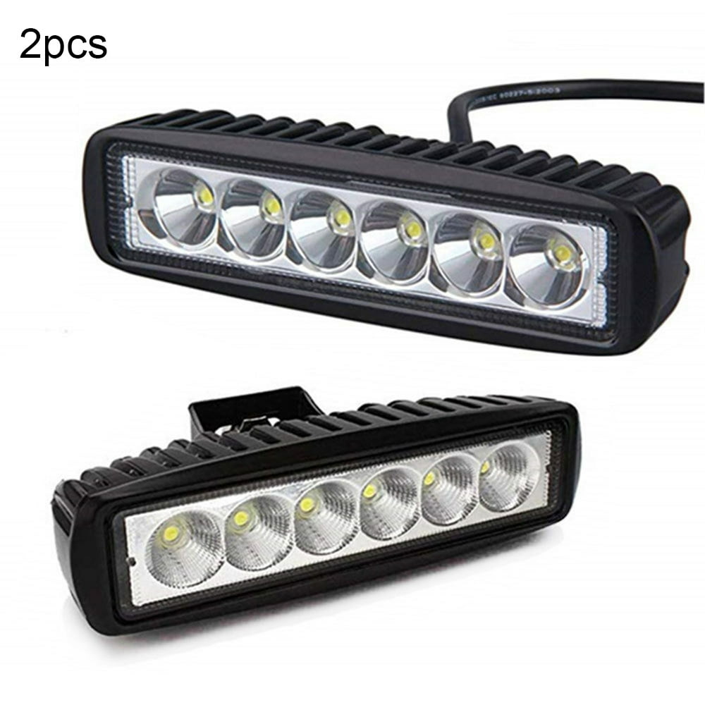 Firlar 2Pcs 12V Boat Marine LED Light White Flood Light Bar Deck Dock