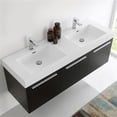 thumbnail image 5 of Fresca Fcb8093-D-I Vista 59" Wall Mounted Double Basin Vanity Set - Black, 5 of 5