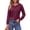 Burgundy, variant on MOYIKO Blouses for Women Lace Tunic Tops Henley Casual Long Sleeve Shirts Trendy Clothes