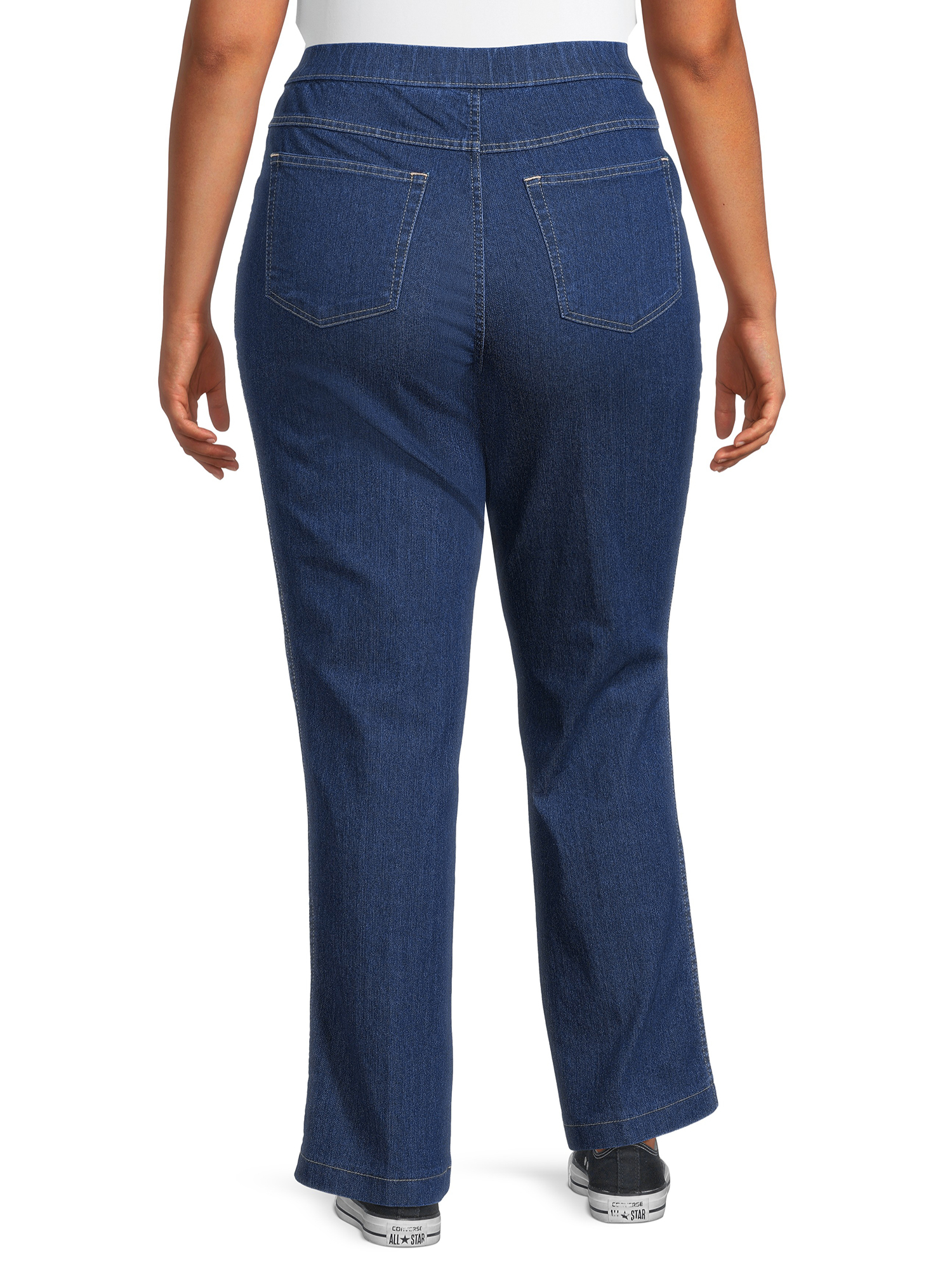 JMS Just My Size by Hanes Women's Plus Size 4 Pocket Bootcut Jeans, Single and 2-Pack