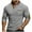 Gray Mens Shirts, variant on Vintage Waffle Shirts for Men with Elbow Patches,Color Blocked Boho Henley T-Shirt with Pockets