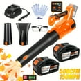 thumbnail image 5 of 21V Cordless Leaf Blower, 150MPH 500CFM - Lightweight, Rechargeable Battery & Charger, Powerful for Lawn Care, Yard Cleaning, Snow Blowing - Durable, US Plug, 5 of 11
