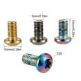 thumbnail image 3 of Greeniant 12 piezas aleación de acero M5 tornillo de montaje tornillos de freno de disco accesorio de mantenimiento montaña bicicleta motocicleta oro Type3 NO3 Greeniant OD022104-02B, 3 of 6