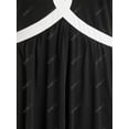 thumbnail image 4 of Vestido Talla Extra Largo Rodilla Borde Contraste Rosegal  vestidos vintage tallas grandes, 4 of 5