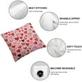 thumbnail image 4 of COMIO  Valentines Pillow Covers Pink Red White Love Heart Decor Throw Pillows Case for Couch Anniversary Decorative Cushion Case for Sofa Bed Decorations Set of 2, 4 of 6