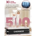 thumbnail image 3 of Twin XL Air Mattress with Built-in Pump and 500-lb Capacity - 18" Raised Inflatable Guest Bed with 80" Extra Length for Tall Sleepers & 2-Minute Fast Inflation - Black, 3 of 14