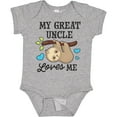 thumbnail image 3 of Inktastic My Great Uncle Loves Me with Sloth and Hearts Boys or Girls Baby Bodysuit, 3 of 5