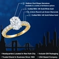 thumbnail image 2 of Gem Stone King 14K Two Tone Gold White Moissanite and Lab Grown Diamond Engagement Ring for Women | 3.65 Cttw | Oval 10X8MM | Gemstone Birthstone | Size 5, 2 of 7