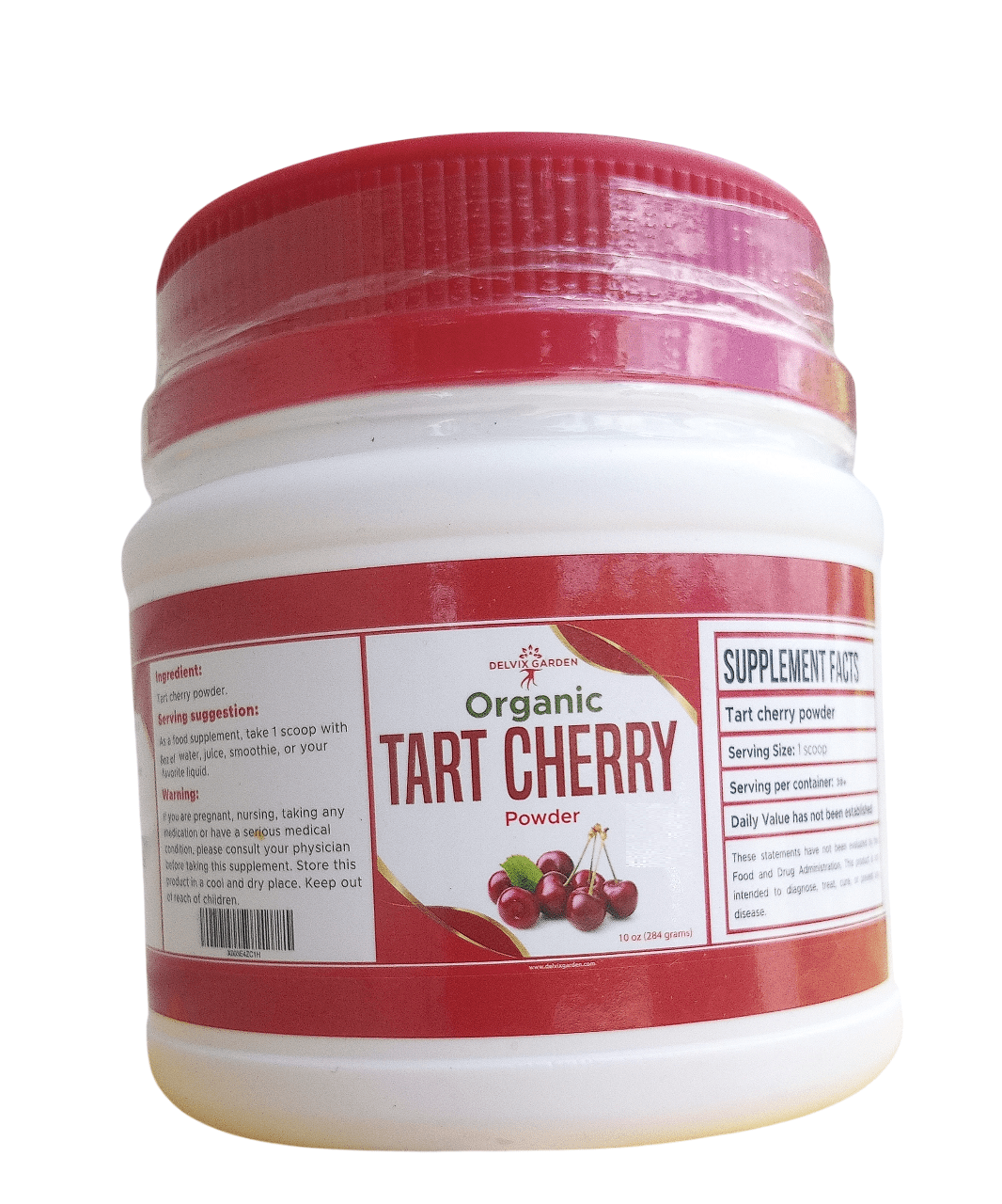 Tart Cherry Powder – 10 oz | Pure & Unsweetened | Premium Freeze-Dried Tart Cherries | Rich Color & Flavor | Perfect for Smoothies, Baking, and Recipes