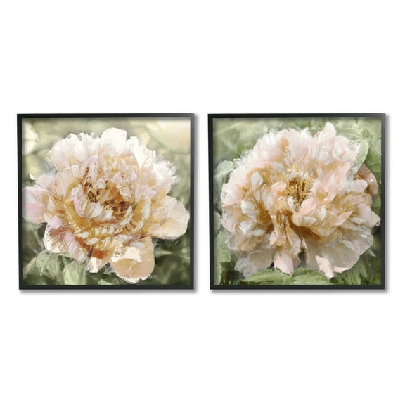 Carnation Plant Blooming Garden Botanical & Floral Graphic Art Black Framed Art Print Wall Art, Set of 2