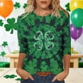 thumbnail image 2 of Blouses for Women 3/4 Sleeve,St Patricks Day Shirts Women 2026 Tie Dye 3/4 Sleeve Irish Shamrock Casual Tees Clover Graphic Paddys Tops, 2 of 6