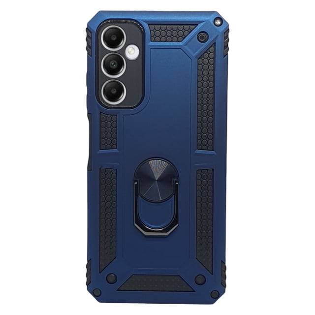 Funda Uso Rudo Cely Vesmir con Anillo Magnético Para Samsung A05s Azul Marino Más 2 Micas de Cristal