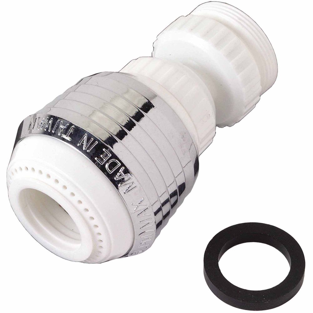 Peerless Dual Thread Swivel Spray Faucet Aerator, White