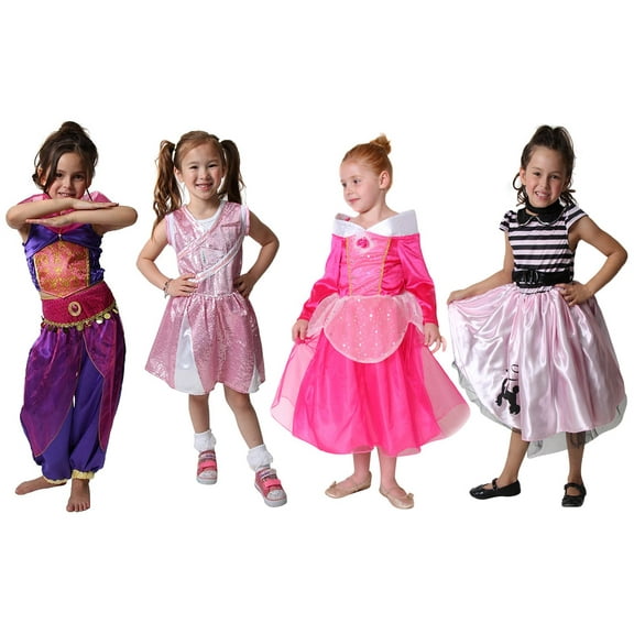 Making Believe Classic Storybook Princess Dress 4 Pack Set - Hot Pink/Purple/Pink - Size 2-4