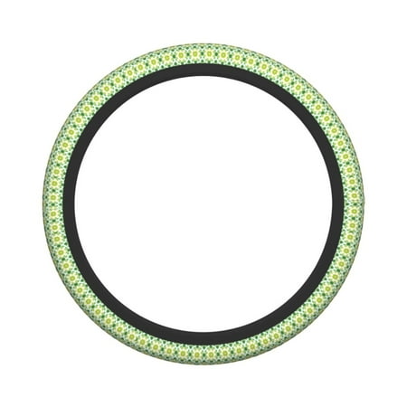 XMXY Car Steering Wheel Cover, l Flower Flourish Embellish Non-Slip Jeep Truck Universal Elastic Steering Wheel Protector 15 inch