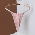 thumbnail image 4 of Xijirk Xijirk Panties for Women,Sheer Thong Panties Low Rise Glossy Lace Trim Comfortable Stretchy for Sensual Wear,Womens Underwear,S,Rose Gold, 4 of 4