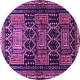 thumbnail image 1 of Ahgly Company Indoor Round Persian Purple Traditional Area Rugs, 6' Round, 1 of 4