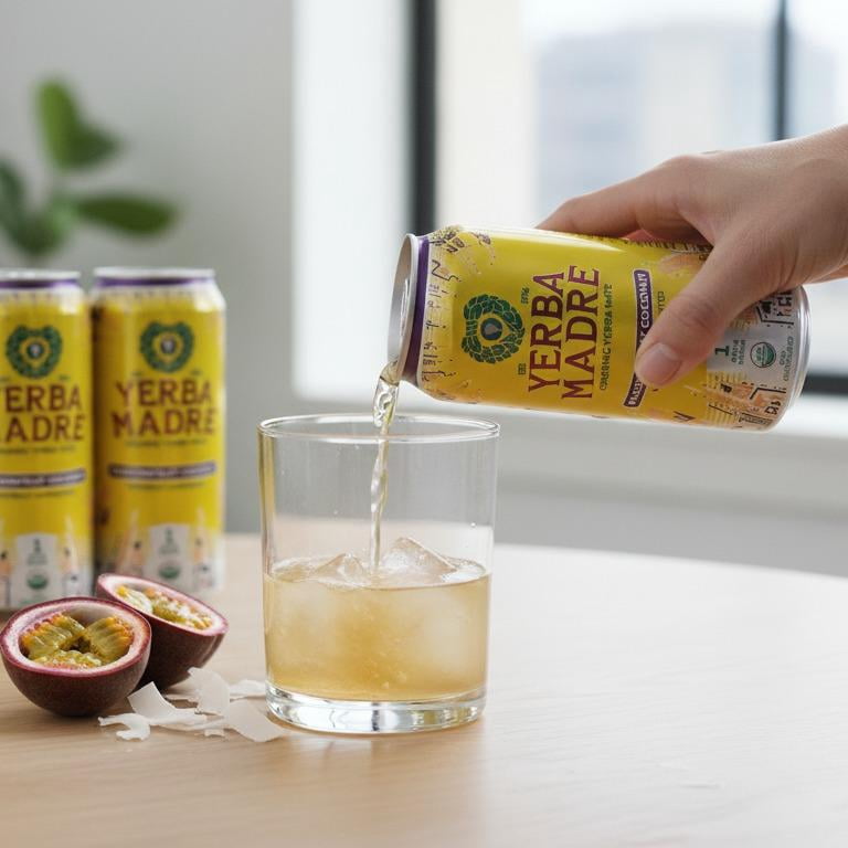 Guayakí Yerba Mate Passionfruit Coconut, 15.5oz Cans, 6-Pack