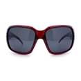 thumbnail image 3 of SA106 Polarized Lens Oversize Rhinestone Bling Iced Out Womens Sunglasses [Burgundy], 3 of 7
