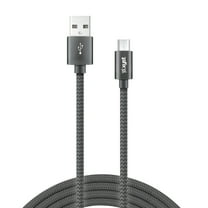 XYST XYS-M10204B Charge and Sync USB to Micro USB Braided Cable, 10 ft. (Black)