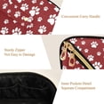 thumbnail image 5 of FORMRS Makeup Bag Travel Cosmetic Organizer for Women Fold Flat Zipper Pouch with Handle, Red Cartoon Paws Pattern, 5 of 8