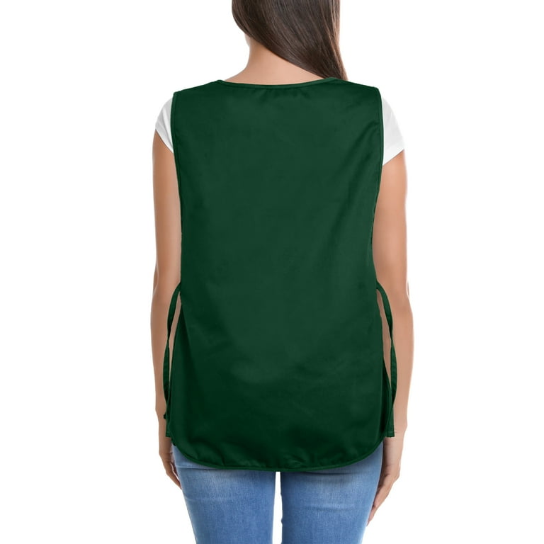 DALIX Cobbler Apron, Dark Green, Double Sided Smock with 2