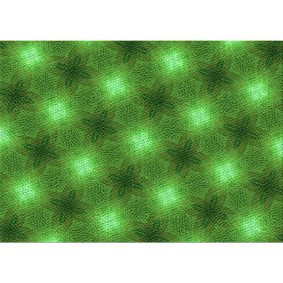 Ahgly Company Indoor Rectangle Patterned Pea Green Area Rugs, 5' x 8'