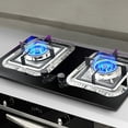 thumbnail image 3 of TSV 40pcs Gas Stove Burner Covers, Disposable Aluminum Foil Bib Liners Drip Pans Gas Range Top Protectors for Kitchen, 8.46", 3 of 6
